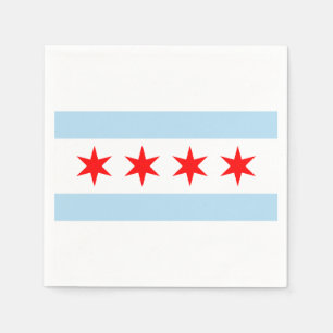 Serviette En Papier Drapeau de Chicago, Illinois