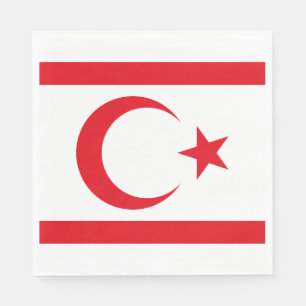 Serviette En Papier Drapeau de Chypre du Nord