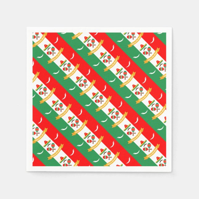 Serviette En Papier Drapeau de Cinco De Mayo (Devant)
