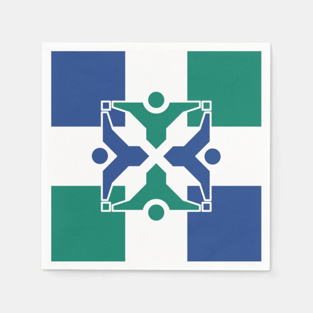 Serviette En Papier Drapeau de Columbia, Missouri (Devant)