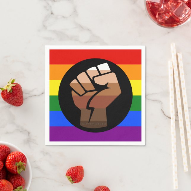 Serviette En Papier Drapeau de couleur des personnes queer de Slippery (En situation)