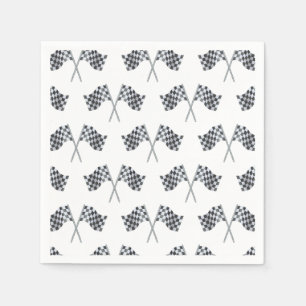 Serviette En Papier Drapeau de course Baby shower Napkin