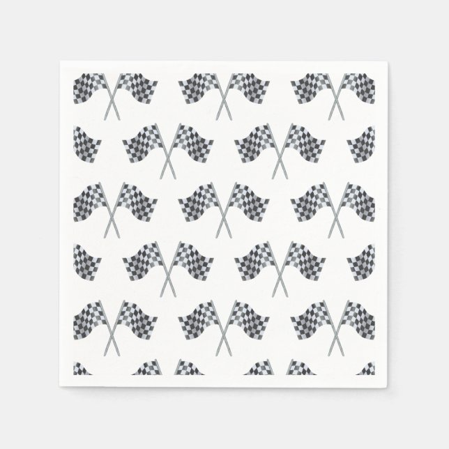 Serviette En Papier Drapeau de course Baby shower Napkin (Devant)