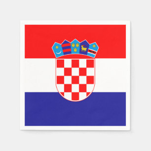Serviette En Papier Drapeau de Croatie