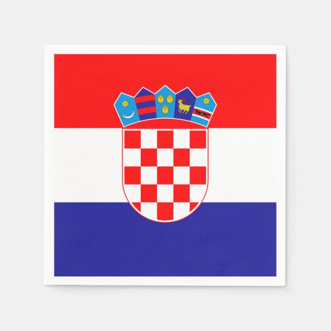 Serviette En Papier Drapeau de Croatie Papier serviettes (Devant)