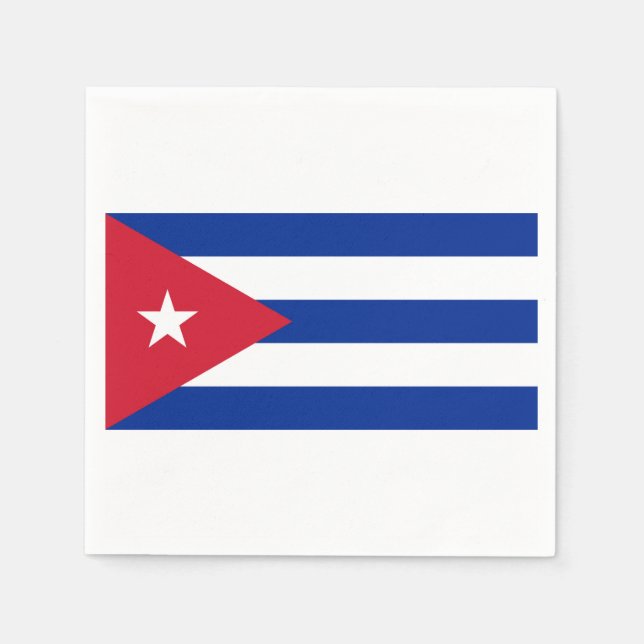 Serviette En Papier Drapeau de Cuba (Devant)