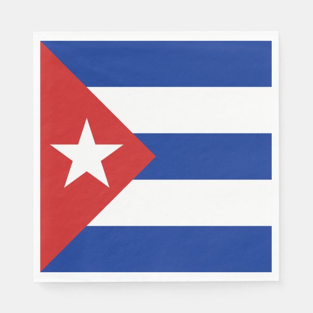 Serviette En Papier Drapeau de Cuba (Devant)