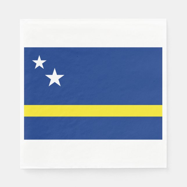 Serviette En Papier Drapeau de Curaçao (Devant)