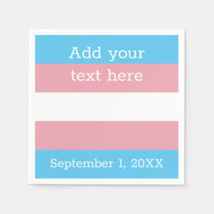 Serviette En Papier Drapeau   de fierté de transsexuel personnalisé