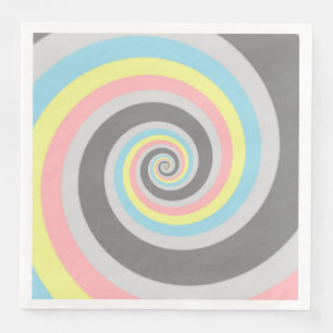 Serviette En Papier Drapeau de fierté Demiflux Spirale Abstraite Tripa