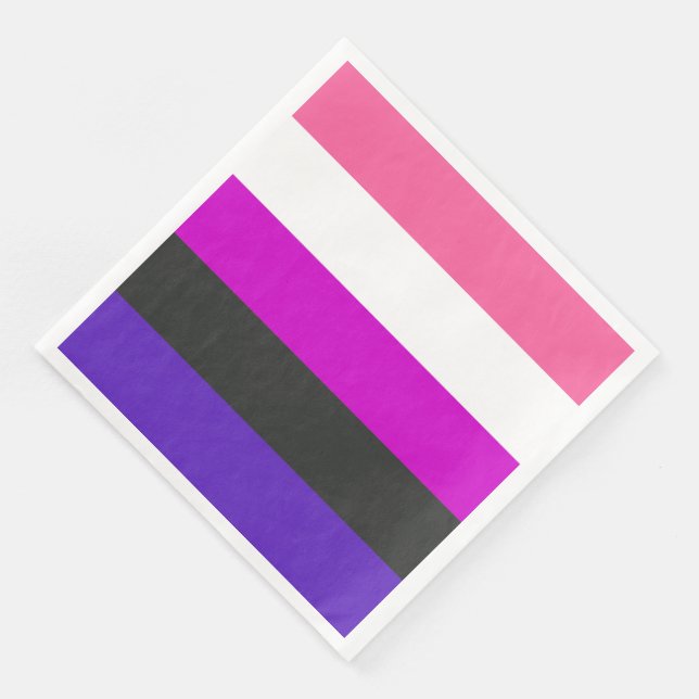 Serviette En Papier Drapeau de fierté genderfluid (Coin)