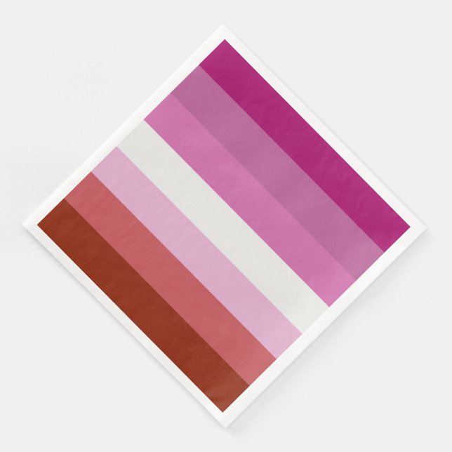 Serviette En Papier Drapeau de fierté lesbienne (Origine) (Coin)