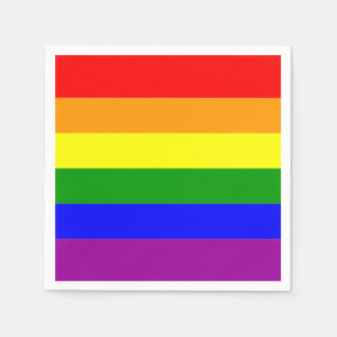 Serviette En Papier Drapeau de fierté LGBTQIA+ Couleurs arc-en-ciel