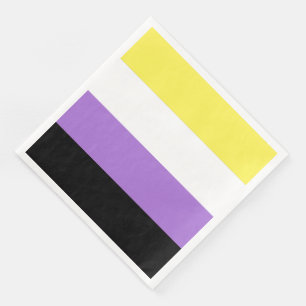 Serviette En Papier Drapeau de fierté non binaire