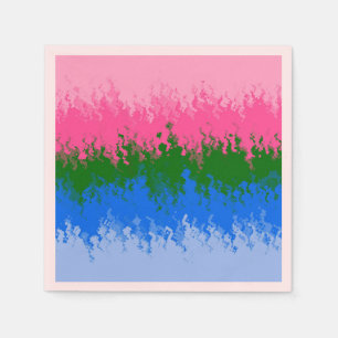 Serviette En Papier Drapeau de fierté Omniromantique Abstrait Squiggly