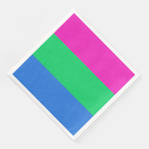 Serviette En Papier Drapeau de fierté polysexuelle
