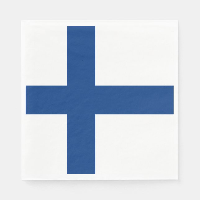 Serviette En Papier Drapeau de Finlande (Devant)