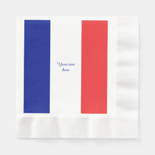 Serviette En Papier Drapeau de Français Tricolore de la France