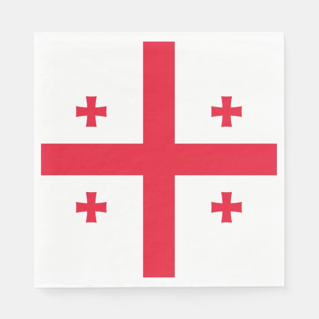 Serviette En Papier Drapeau de Géorgie (Devant)
