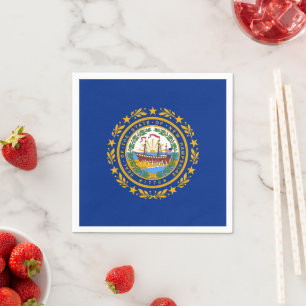 Serviette En Papier Drapeau de Granite Stater, Drapeau du New Hampshir