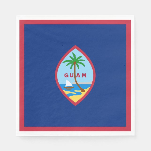 Serviette En Papier Drapeau de Guam (Devant)
