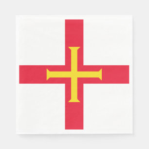 Serviette En Papier Drapeau de Guernesey