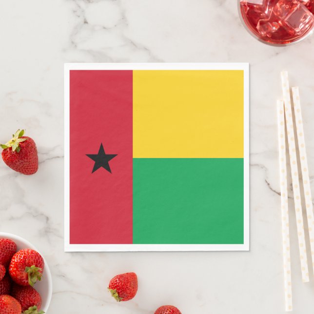 Serviette En Papier Drapeau de Guinée-Bissau (En situation)