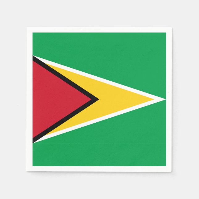 Serviette En Papier Drapeau de Guyana (Devant)