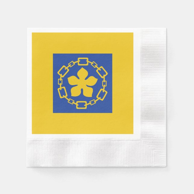 Serviette En Papier Drapeau de Hamilton (Ontario) Napkins (Devant)