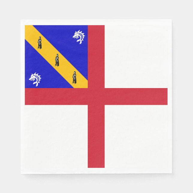 Serviette En Papier Drapeau de Herm (Devant)