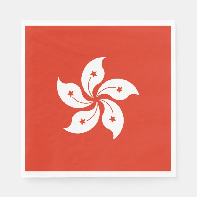 Serviette En Papier Drapeau de Hong Kong (Devant)