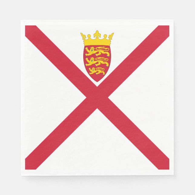 Serviette En Papier Drapeau de Jersey (Devant)