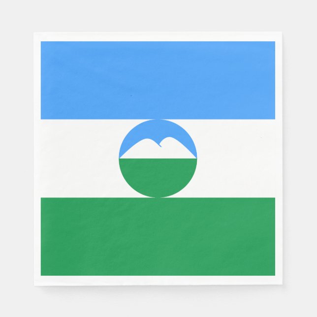 Serviette En Papier Drapeau de Kabardino-Balkarie (Devant)