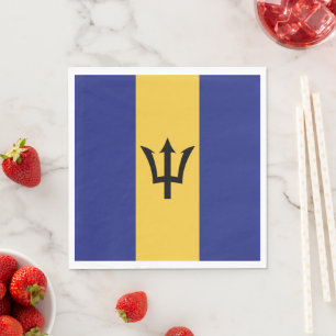 Serviette En Papier Drapeau de la Barbade