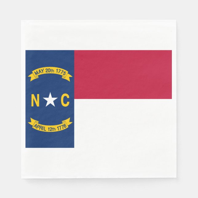 Serviette En Papier Drapeau de la Caroline du Nord (Devant)