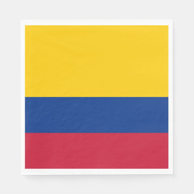 Serviette En Papier Drapeau de la Colombie (Devant)