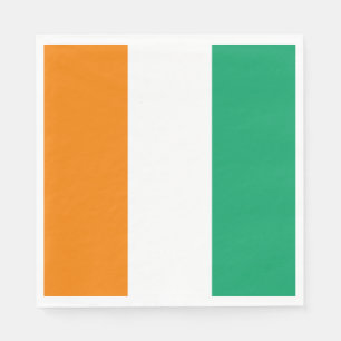 Serviette En Papier Drapeau de la Côte d'Ivoire