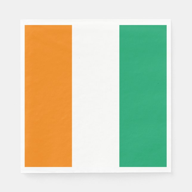 Serviette En Papier Drapeau de la Côte d'Ivoire (Devant)