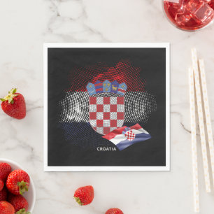 Serviette En Papier Drapeau de la Croatie