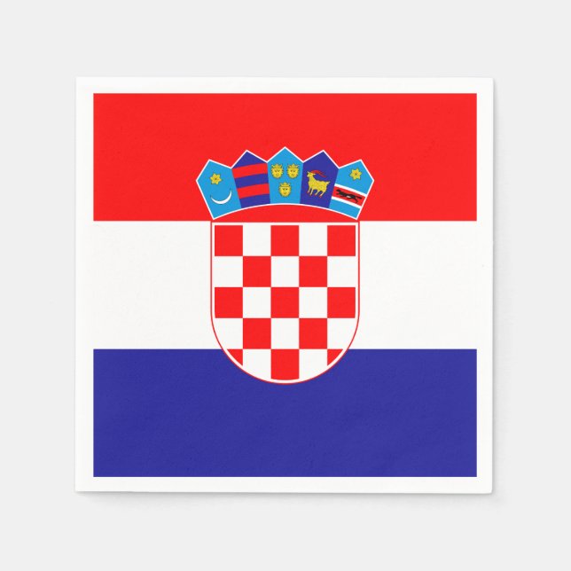 Serviette En Papier Drapeau de la Croatie (Devant)