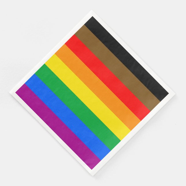 Serviette En Papier Drapeau de la fierté arc-en-ciel de Philly (Coin)