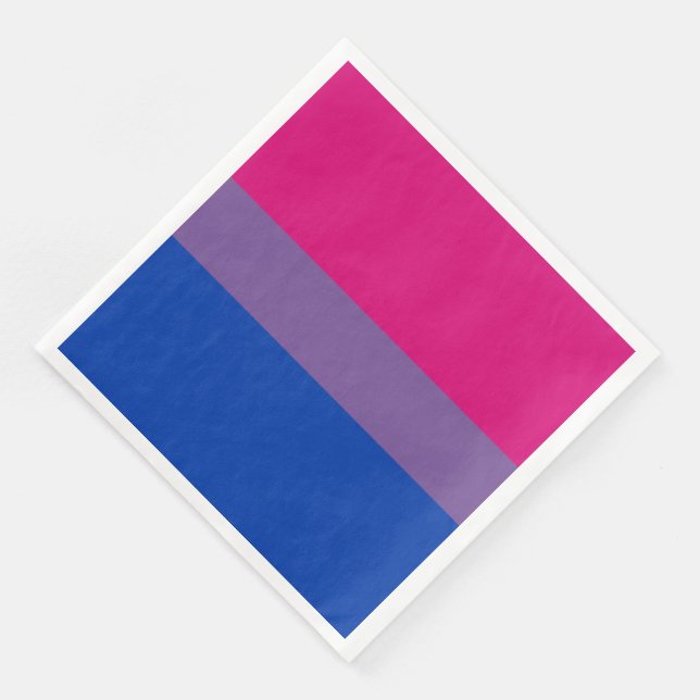 Serviette En Papier Drapeau de la fierté bisexuelle (Coin)