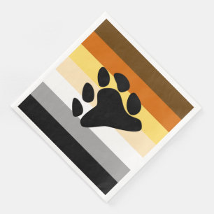 Serviette En Papier Drapeau de la fierté de l'ours avec patte