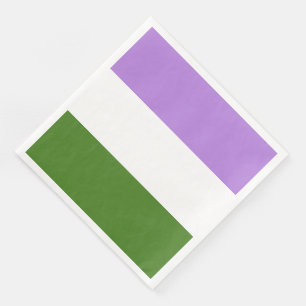 Serviette En Papier Drapeau de la fierté queer