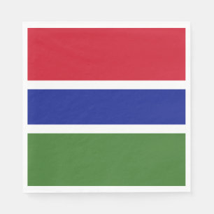 Serviette En Papier Drapeau de la Gambie