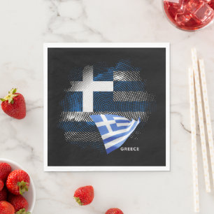 Serviette En Papier Drapeau de la Grèce