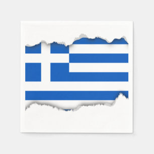Serviette En Papier Drapeau de la Grèce