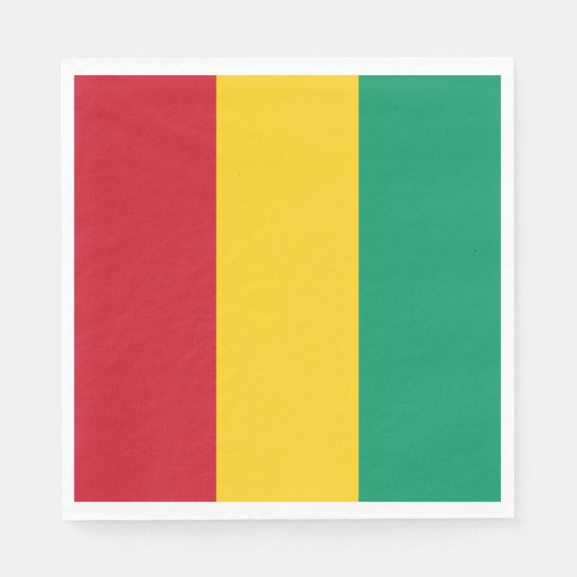 Serviette En Papier Drapeau de la Guinée (Devant)
