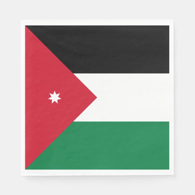 Serviette En Papier Drapeau de la Jordanie (Devant)