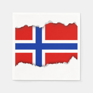 Serviette En Papier Drapeau de la Norvège